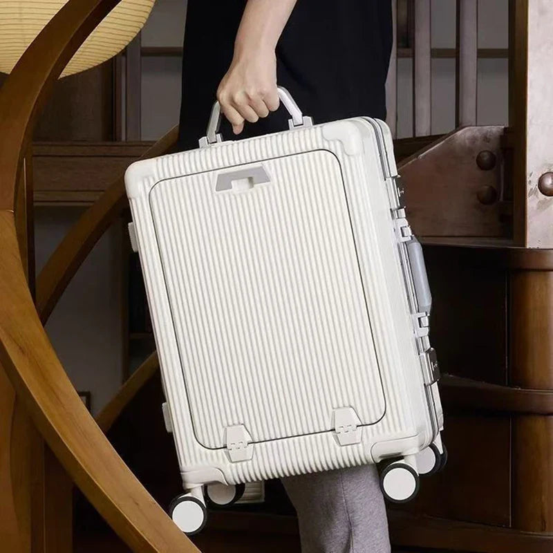 Smart Aluminum Luggage Multifunctional 100% Aluminum-Magnesium Modern Traveler