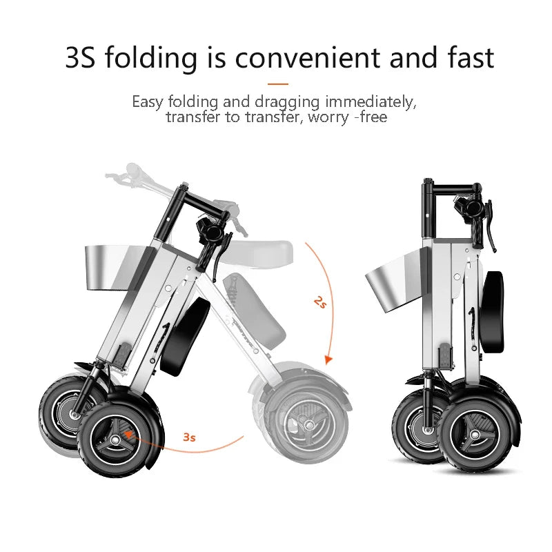 Foldable Electric Tricycle – Portable and Highly Functional