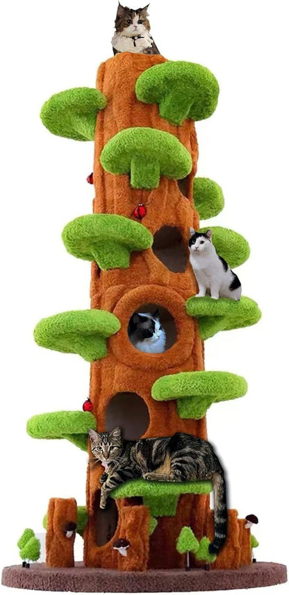 CatHaven™ - Giant Cat Playground – With Scratching Post, Platforms and Cozy Hideout