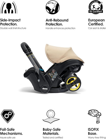 MOOV2 3-in-1 – Baby Stroller with Car Seat, UPF50+ Canopy, and Accessories