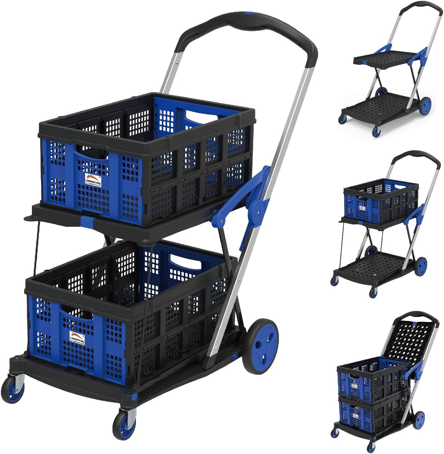 Portable Folding Shopping Cart + 5 Ecological Thermal Bags