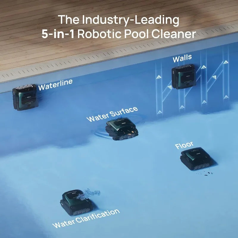 Smart Pool Vacuum Robot – 5-in-1 Solution for Complete Cleaning!