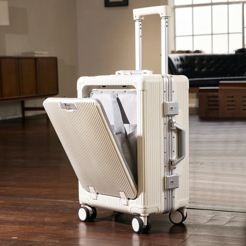 Smart Aluminum Luggage Multifunctional 100% Aluminum-Magnesium Modern Traveler