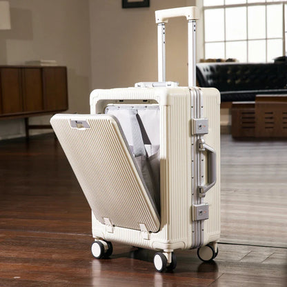 Smart Aluminum Luggage Multifunctional 100% Aluminum-Magnesium Modern Traveler