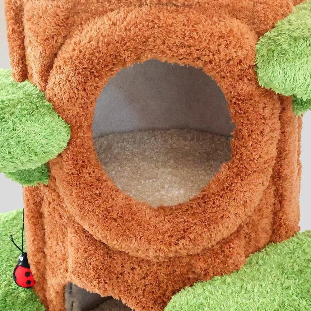 CatHaven™ - Giant Cat Playground – With Scratching Post, Platforms and Cozy Hideout