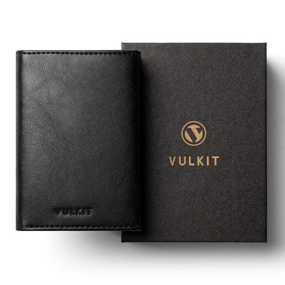 VC302- Side Slider Mechanism, with/without Back Zipper Pocket, Magnetic Strip Closure Tri-fold Wallet - Emporium Shop